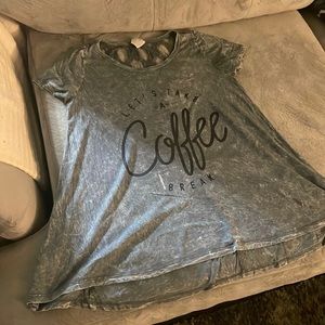 Let’s Take A Coffee Break distressed t shirt